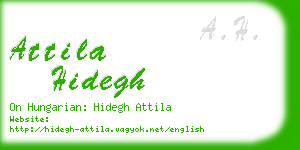 attila hidegh business card